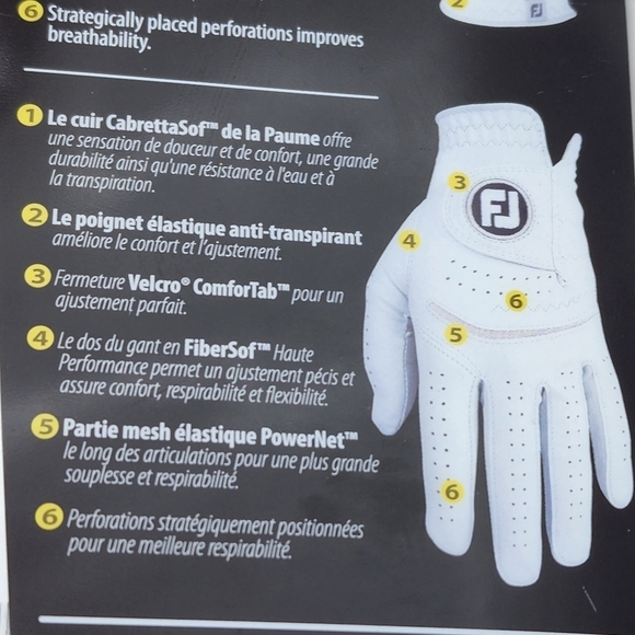 Foot Joy Men's Contour FLX Regular Left Golf Glove - M/L - Picture 7 of 9